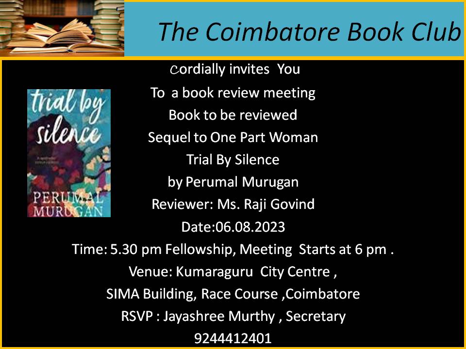 Coimbatore Book Club, Coimbatore Book Club